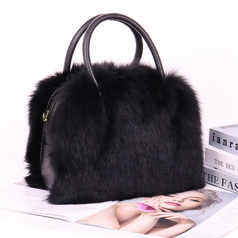 Women Bags High End Brands - Bolso de piel de zorro para