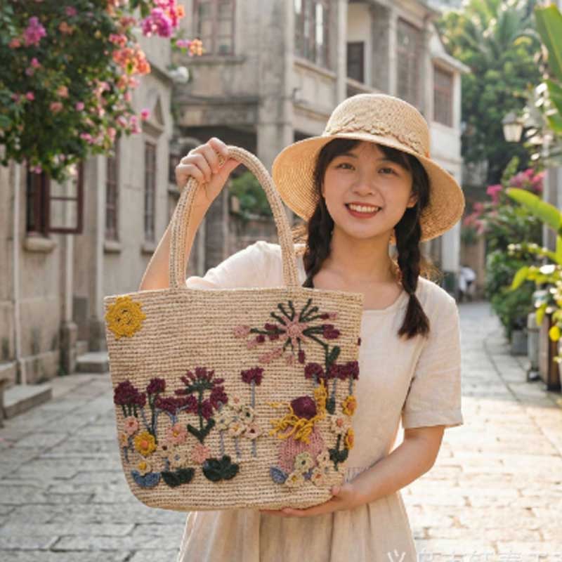 Women'S Raffia Bags - Nuevo Bolso de Rafia Hecho a