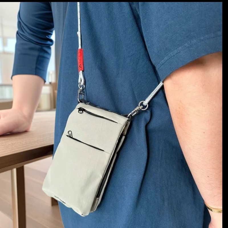 Phone Bag Crossbody - Bolso cruzado delgado para hombre, plegable,