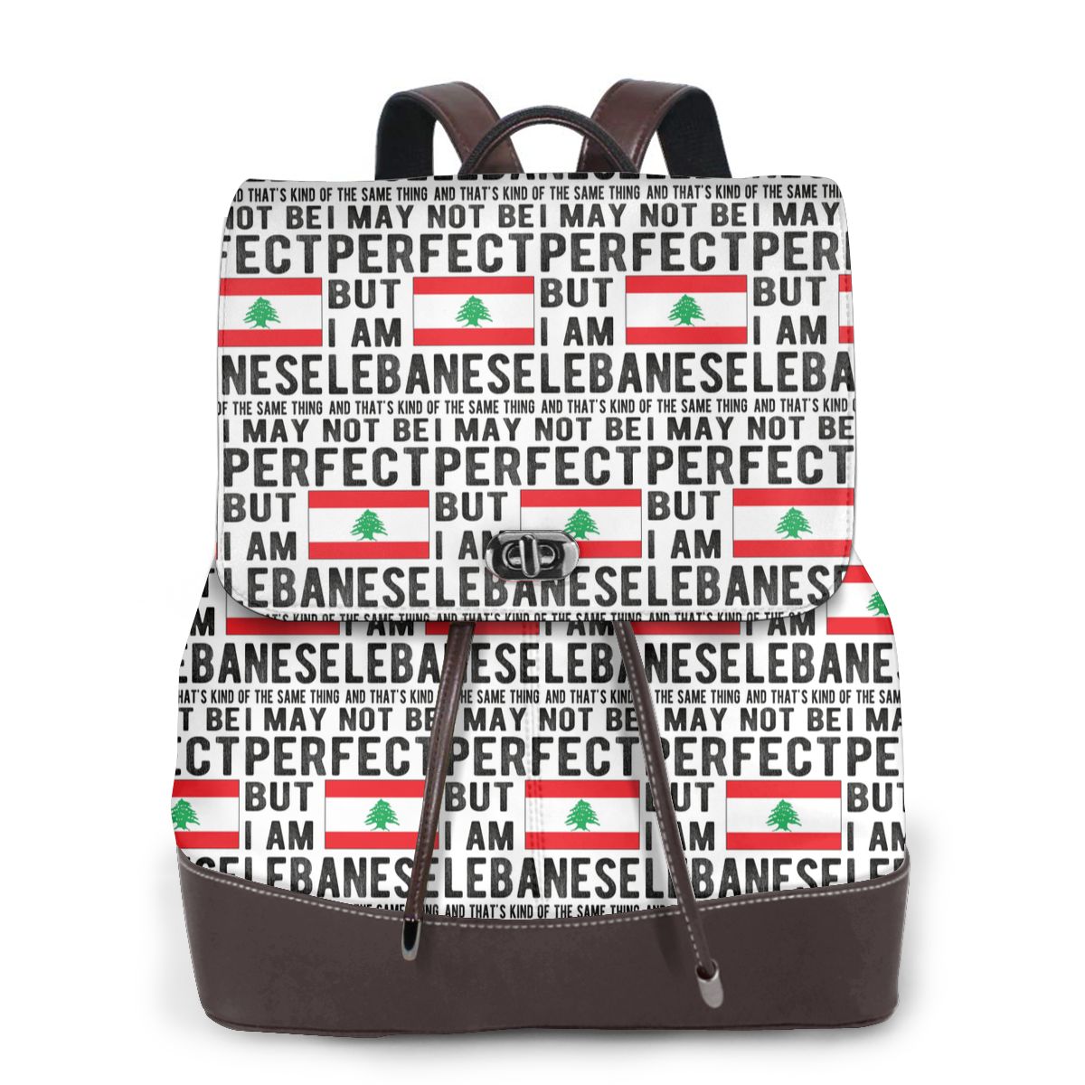 Women Bags Lebanon - Bolsa de libros con bandera libanesa,