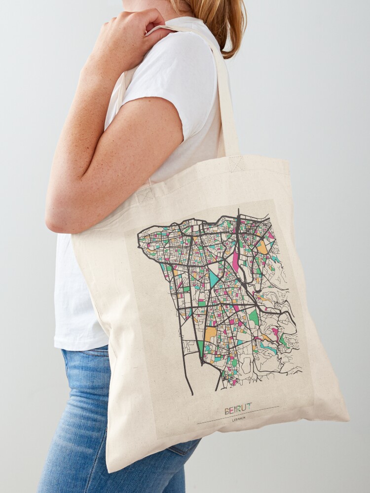 Bolsa de compras con mapa de l - Women Bags Lebanon reseña y precio