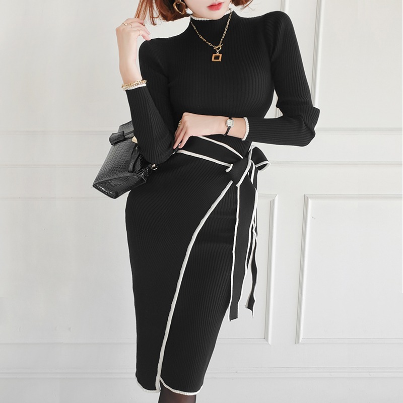 Vestido de suéter de hilo core - Women Bags Ru reseña y precio