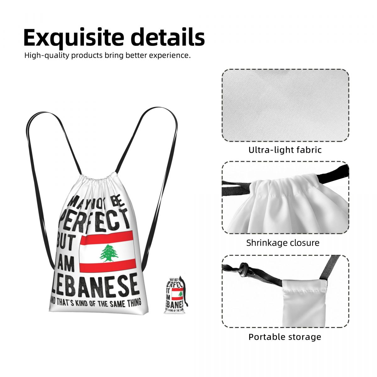 Mochila con Cordón con la Band - Women Bags Lebanon reseña y precio