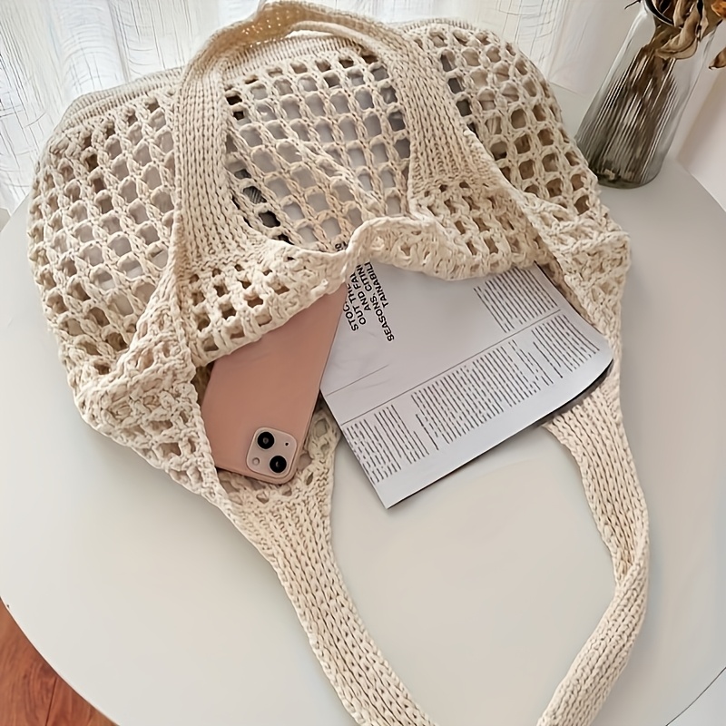 Bolso de mano de malla de ganc - Crochet Market Bag reseña y precio
