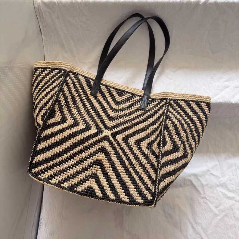 Bolso tote grande de rafia par - Women'S Raffia Bags reseña y precio
