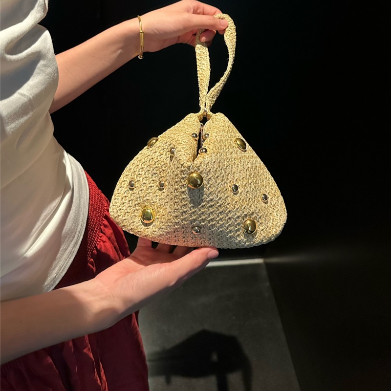 Bolso de mano triangular de pa - Women'S Raffia Bags reseña y precio