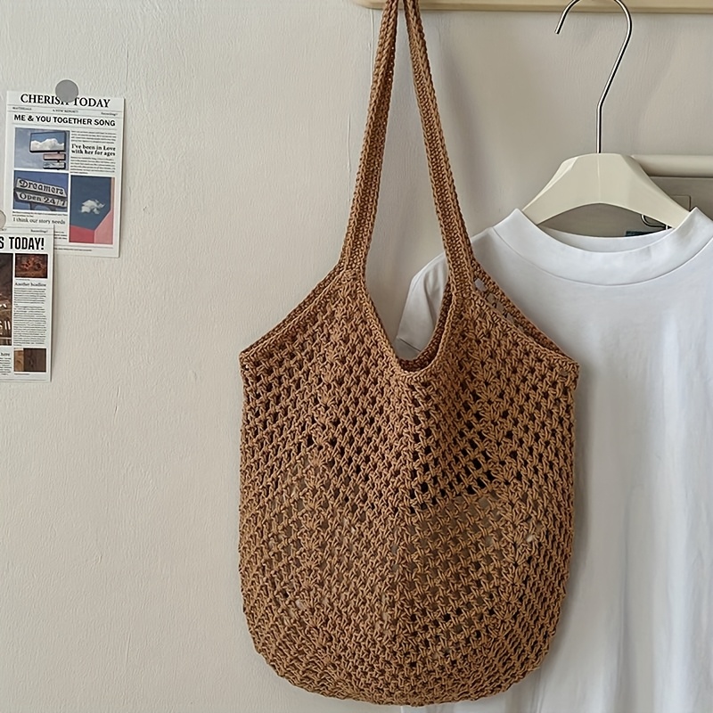 Bolso de mano de malla de ganc - Crochet Market Bag reseña y precio