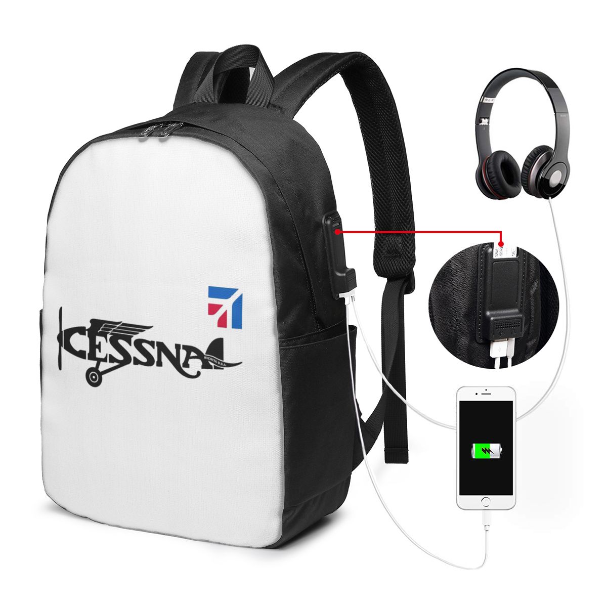 Mochila con logotipo de Cessna - Women Bags For Women reseña y precio