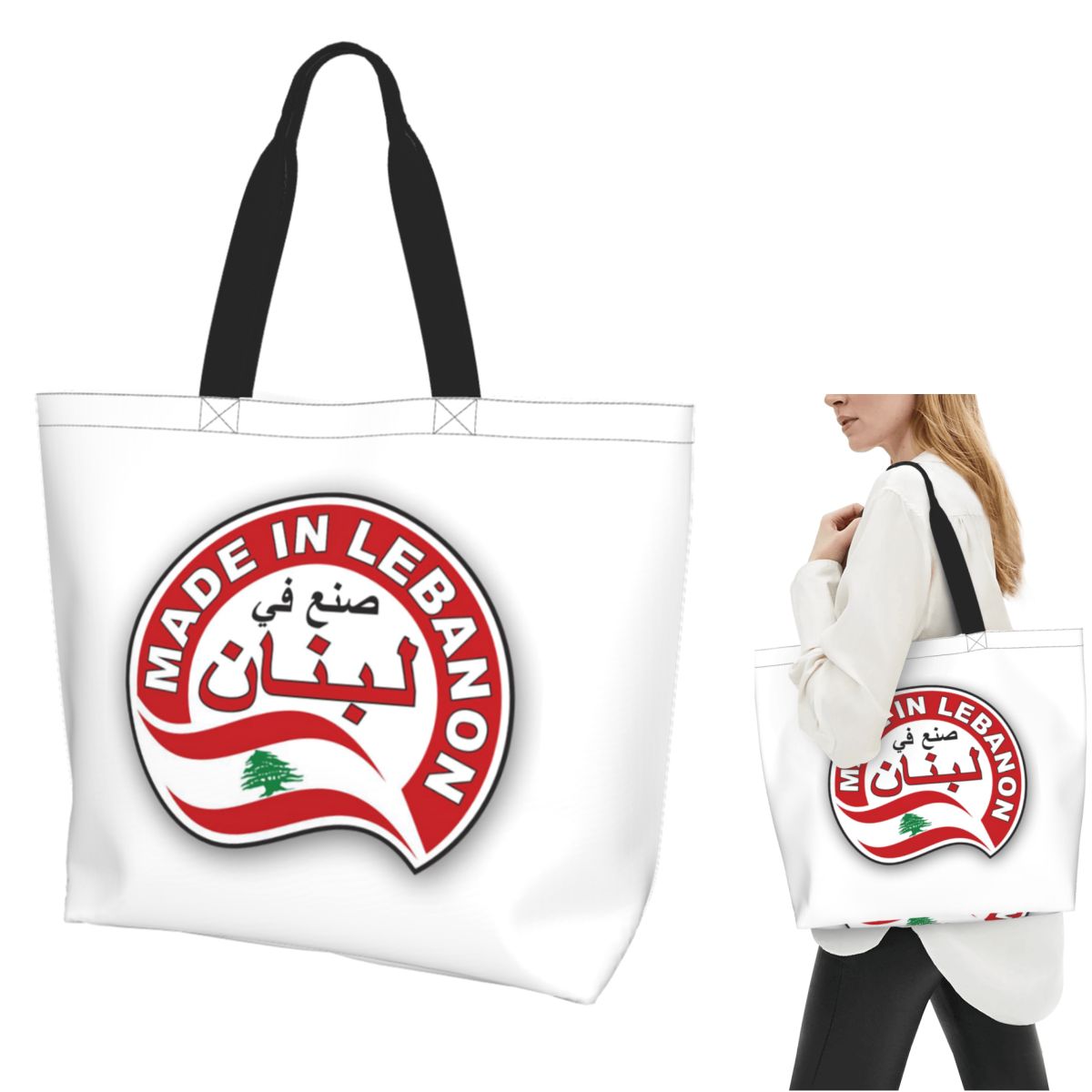 Bolsa de compras de lona con d - Women Bags Lebanon reseña y precio