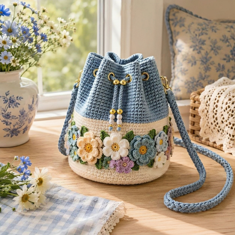 Bolso de Hombro Cruzado de Gan - Crochet Market Bag reseña y precio