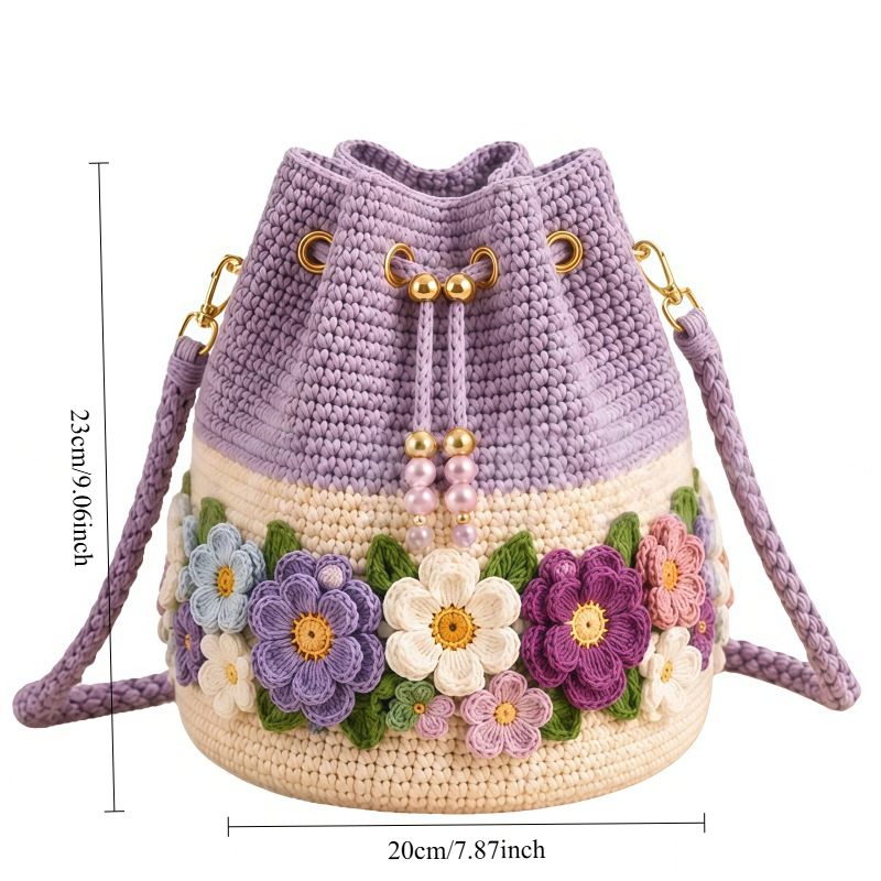 Bolso de Hombro Cruzado de Gan - Crochet Market Bag reseña y precio