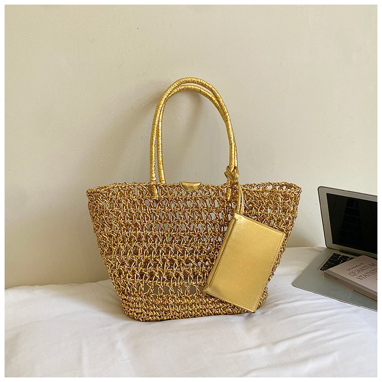 Bolso de mano bohemio hecho a  - Crochet Market Bag reseña y precio