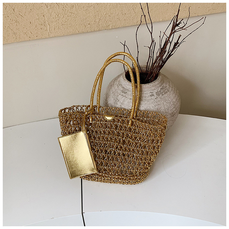 Bolso de mano bohemio hecho a  - Crochet Market Bag reseña y precio