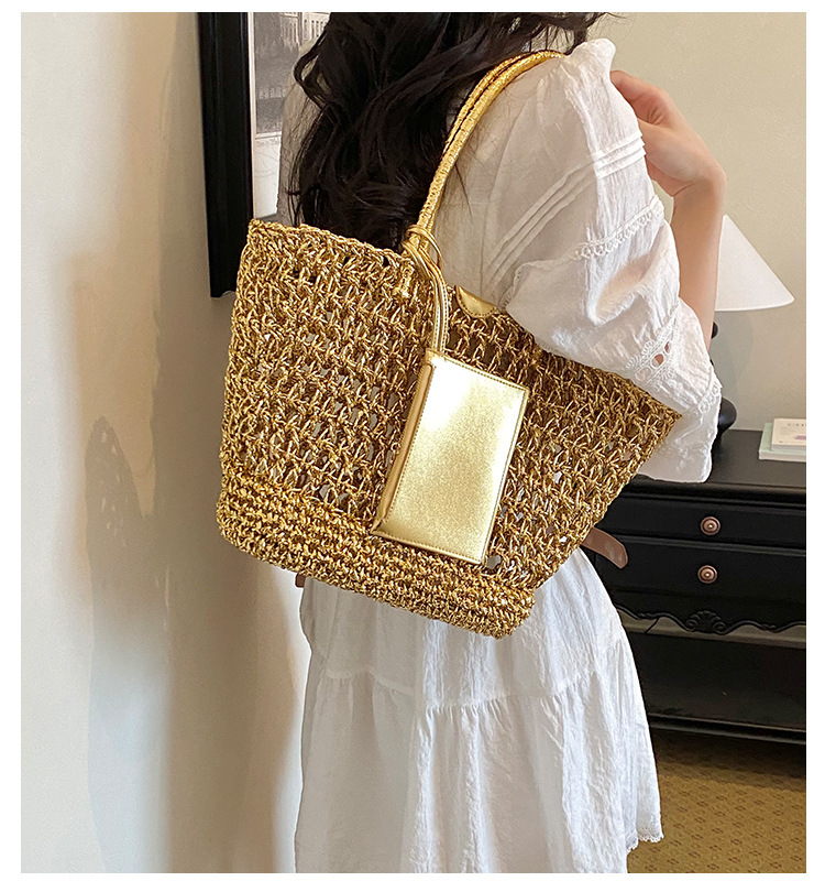 Bolso de mano bohemio hecho a  - Crochet Market Bag reseña y precio