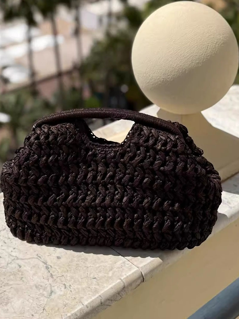 Bolso elegante tejido con cade - Women'S Raffia Bags reseña y precio