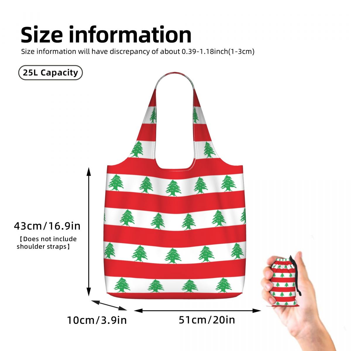 Bolso de compras con bandera d - Women Bags Lebanon reseña y precio