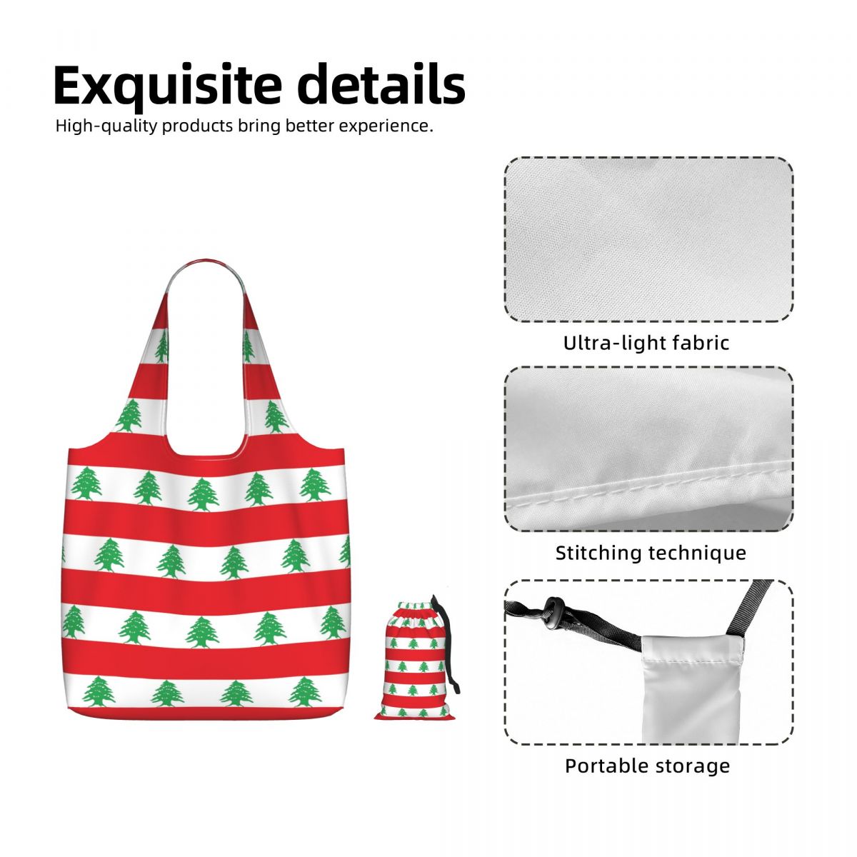 Bolso de compras con bandera d - Women Bags Lebanon reseña y precio