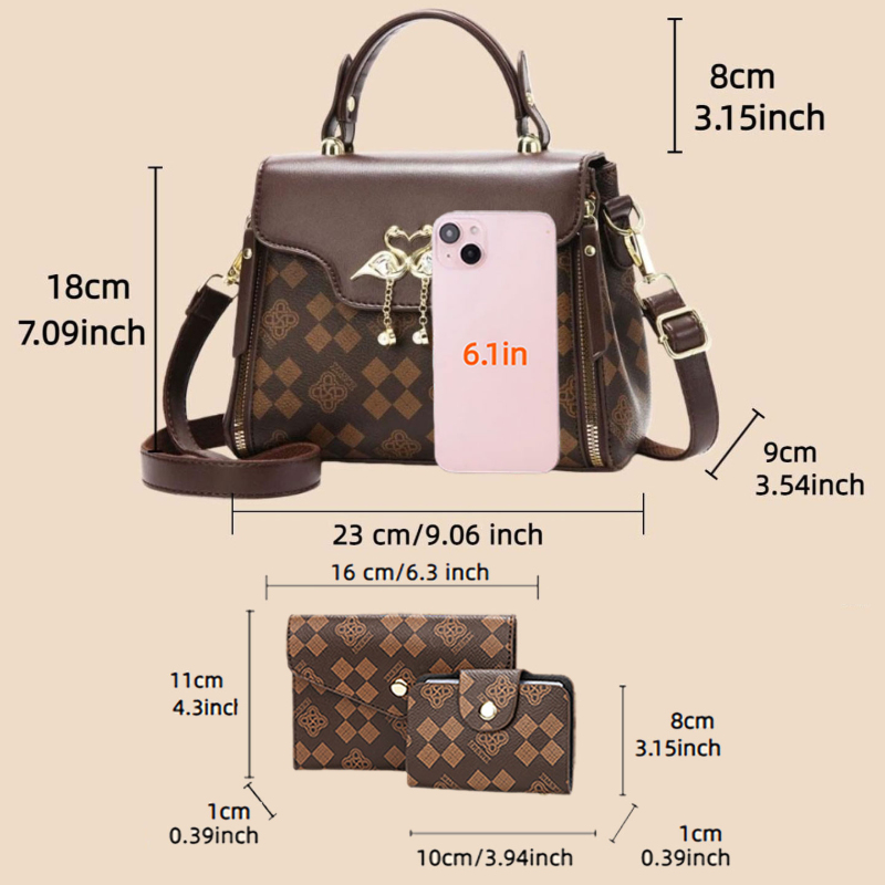 Conjunto de 3 bolsos para muje - Women Bags Crossbody reseña y precio