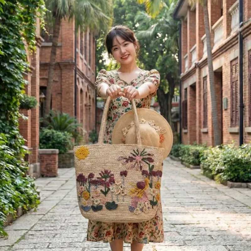 Nuevo Bolso de Rafia Hecho a M - Women'S Raffia Bags reseña y precio