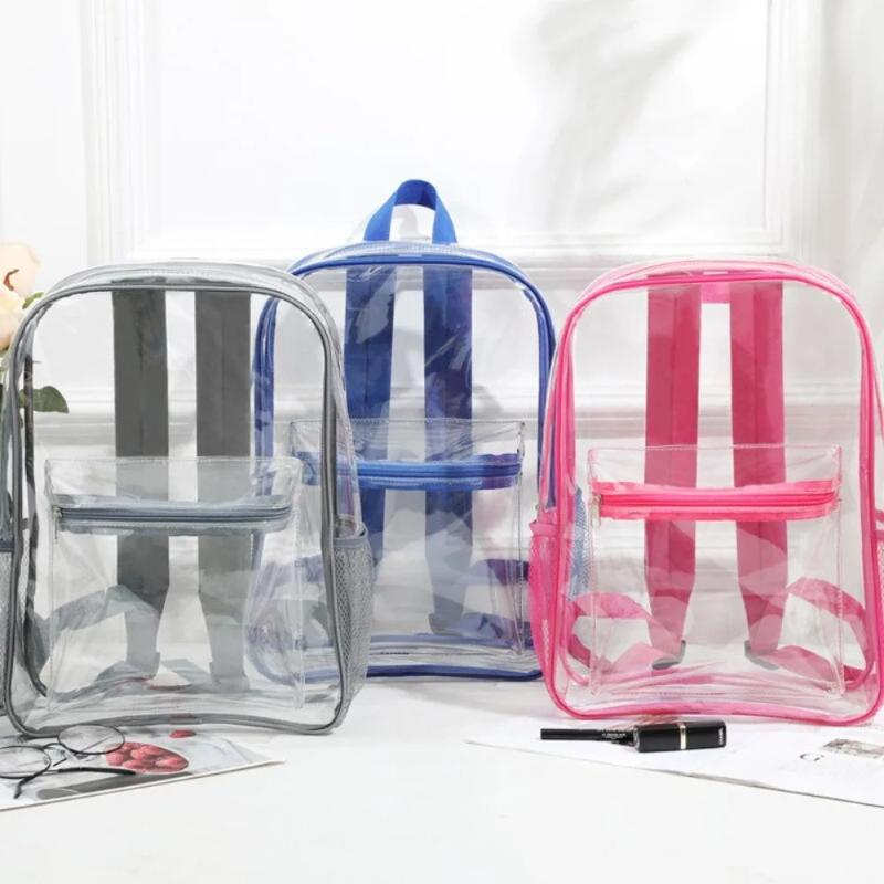 Mochila Deportiva de PVC Trans - Women Bags Medium Size reseña y precio