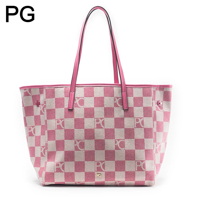 Bolso Tote a Cuadros Retro par - Women Bags Logo reseña y precio