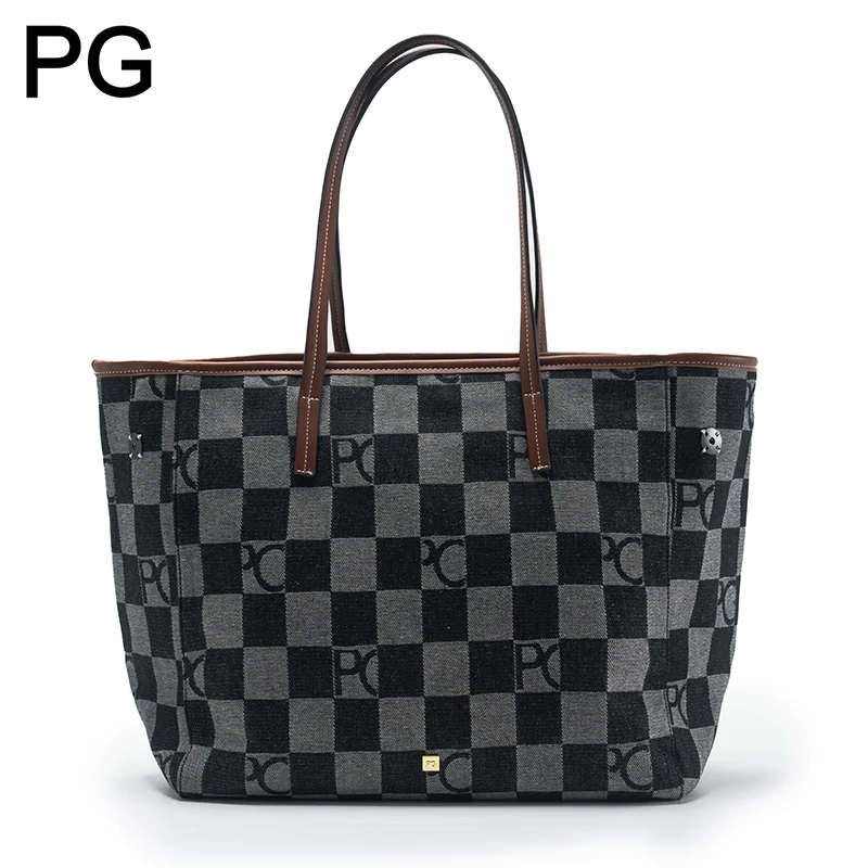 Bolso Tote a Cuadros Retro par - Women Bags Logo reseña y precio