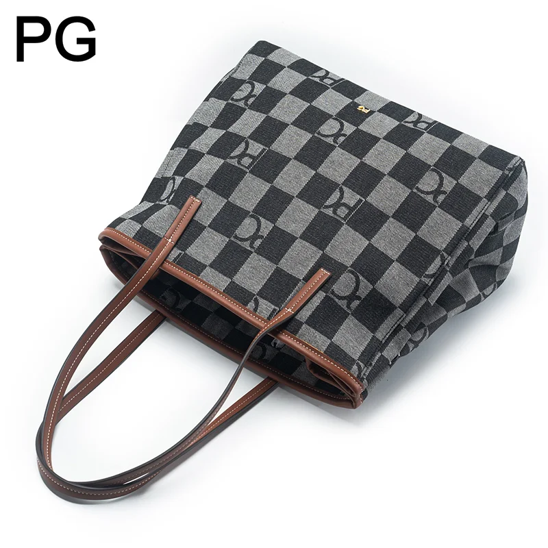 Bolso Tote a Cuadros Retro par - Women Bags Logo reseña y precio