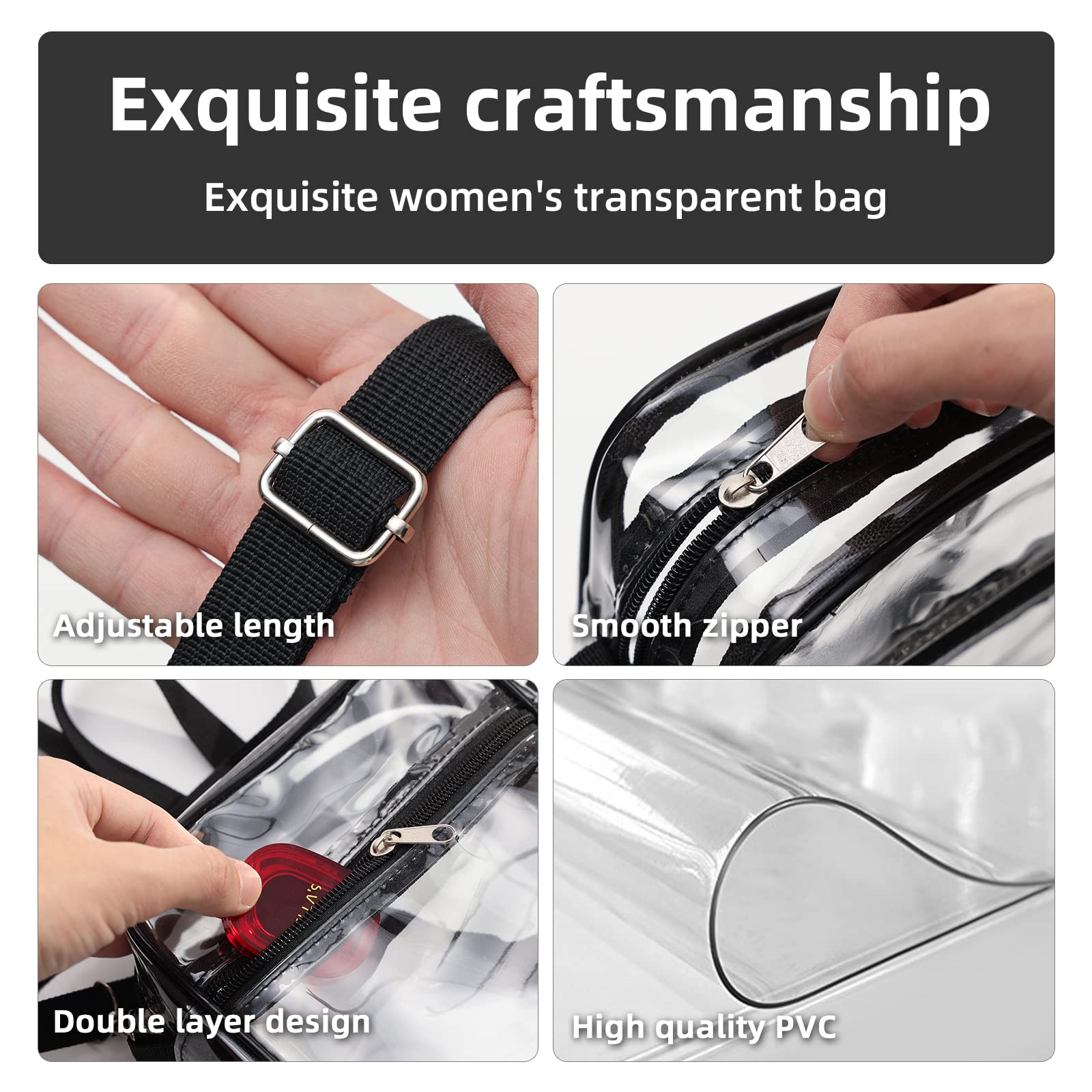 1-10PCS Bolsa Transparente par - Women Bags Crossbody reseña y precio