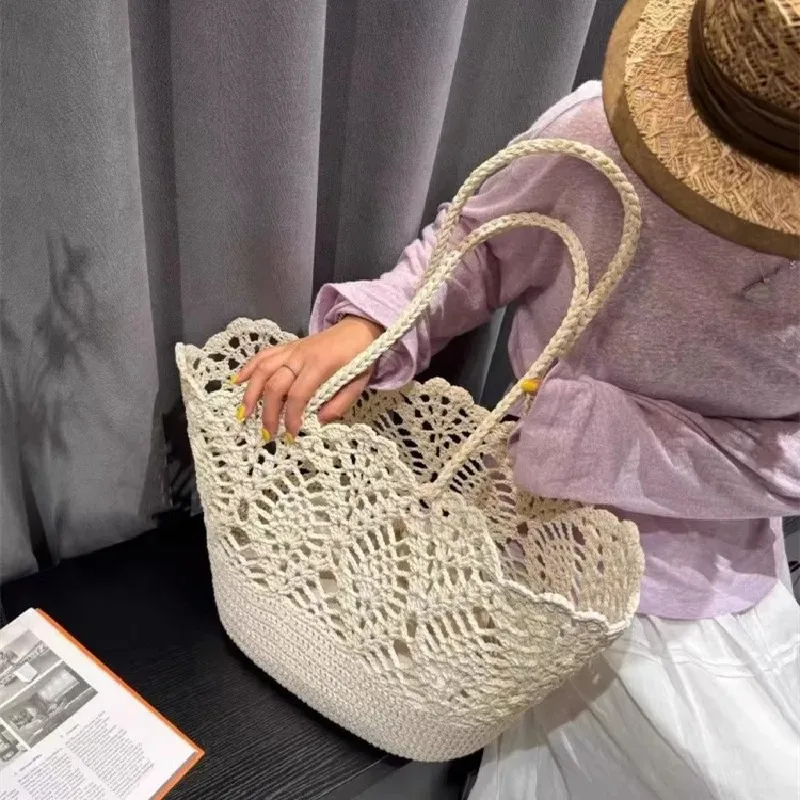 Bolso de hombro tejido a mano  - Crochet Market Bag reseña y precio