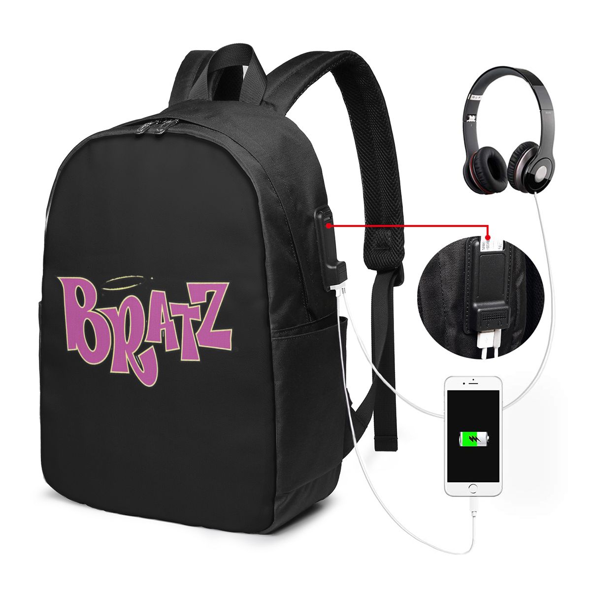 Mochila con logotipo de Bratz, - Women Bags Logo reseña y precio