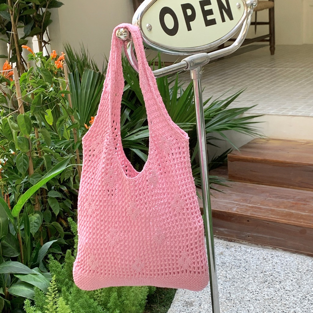 Bolso de ganchillo hecho a man - Crochet Market Bag reseña y precio